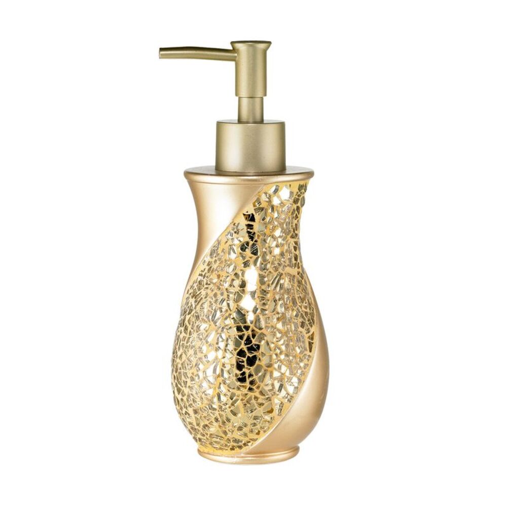 Sinatra Gold Bath Accessories Soap Pump - 8"H x 3"W x 3"D